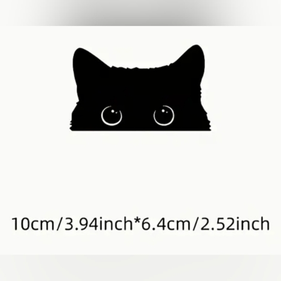 Other - Cat Black Decal Stickers Set Of 3, Size 3.94" x 2.52"